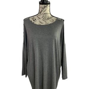 Simple Suzanne Betro Women's Cold Shoulder Blouse Stretch 3/4 Sleeves Large NEW